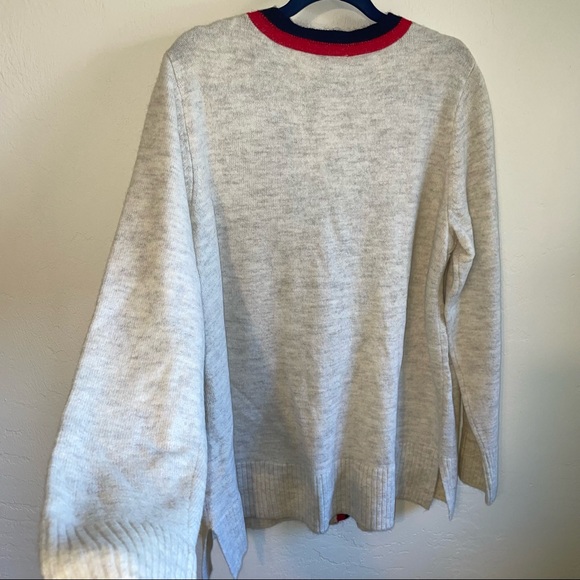 CROWN & IVY. long sleeve cardigan with gold buttons. - Picture 2 of 5